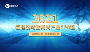 喜報(bào)！星云股份獲評(píng)“2021福建戰(zhàn)略性新興產(chǎn)業(yè)100強(qiáng)”