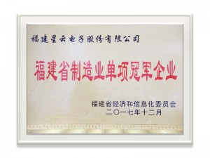 福建省制造業(yè)單項(xiàng)冠軍企業(yè)